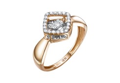 Золотое кольцо с бриллиантом