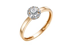 Золотое кольцо с бриллиантом
