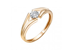 Золотое кольцо с бриллиантом