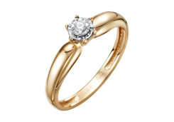 Золотое кольцо с бриллиантом
