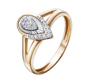 Золотое кольцо с бриллиантом