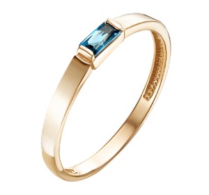 Золотое кольцо с лондон топазом