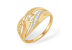 Золотое кольцо с фианитом
