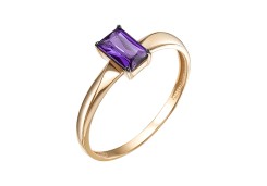 Золотое кольцо с аметистом