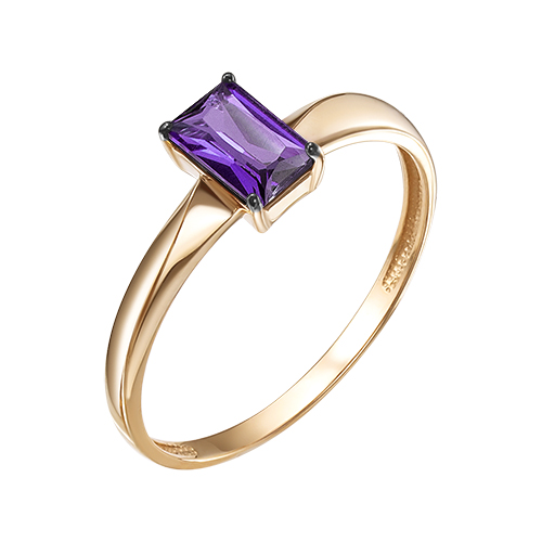 Золотое кольцо с аметистом