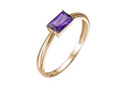 Золотое кольцо с аметистом