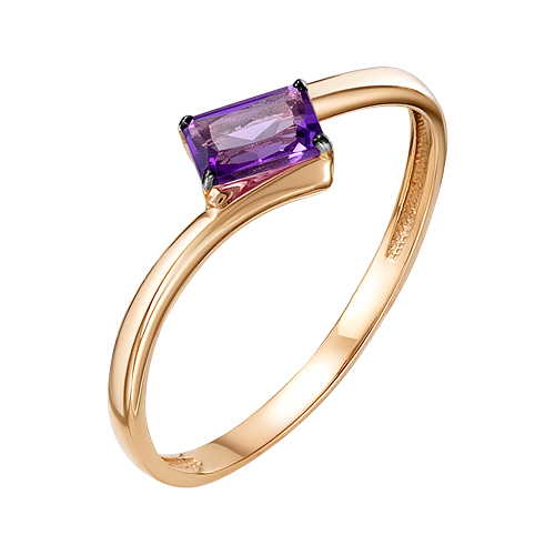 Золотое кольцо с аметистом