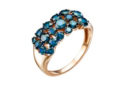 Золотое кольцо с лондон топазом