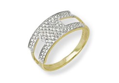 Кольцо из желтого золота с фианитом