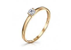 Золотое кольцо с фианитом
