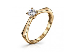 Золотое кольцо с фианитом