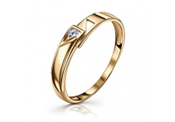 Золотое кольцо с фианитом