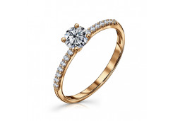 Золотое кольцо с фианитом