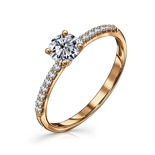 Золотое кольцо с фианитом