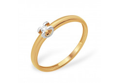 Золотое кольцо с бриллиантом