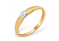 Золотое кольцо с бриллиантом