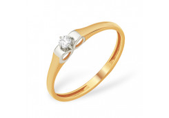 Золотое кольцо с бриллиантом