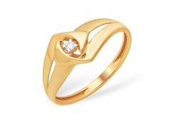 Золотое кольцо с бриллиантом