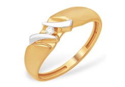 Золотое кольцо с бриллиантом