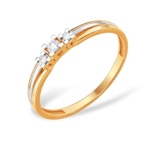 Золотое кольцо с бриллиантом