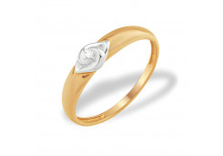 Золотое кольцо с бриллиантом