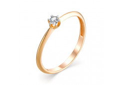 Золотое кольцо с фианитом