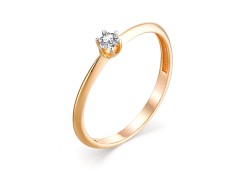 Золотое кольцо с фианитом