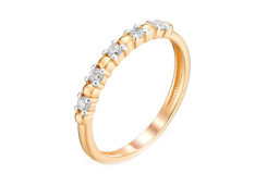 Золотое кольцо с фианитом