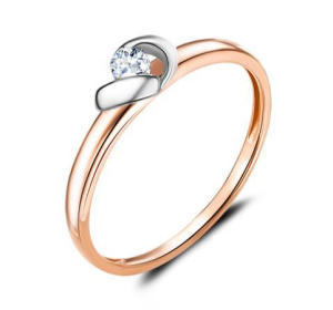 Золотое кольцо с фианитом