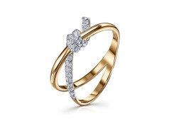 Золотое кольцо с фианитом