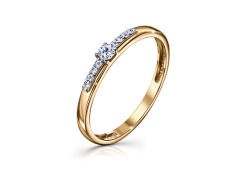 Золотое кольцо с фианитом