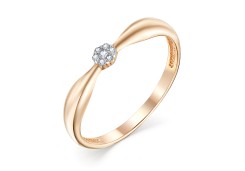 Золотое кольцо с фианитом