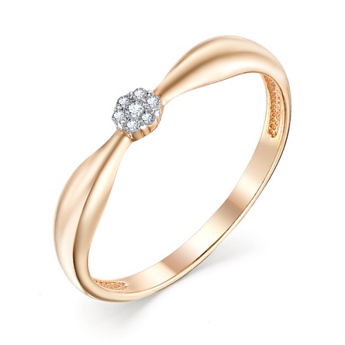 Золотое кольцо с фианитом