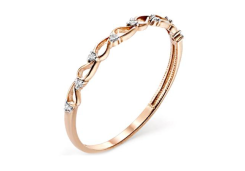 Золотое кольцо с фианитом