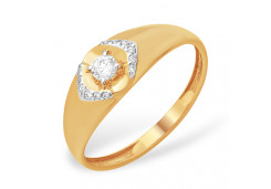 Золотое кольцо с фианитом