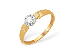 Золотое кольцо с фианитом