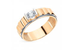 Золотое кольцо с фианитом