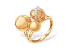 Золотое кольцо с фианитом