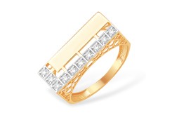 Золотое кольцо с фианитом