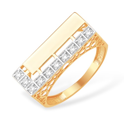 Золотое кольцо с фианитом