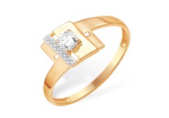 Золотое кольцо с фианитом