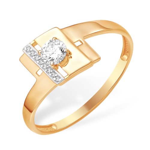 Золотое кольцо с фианитом