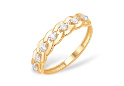 Золотое кольцо с фианитом