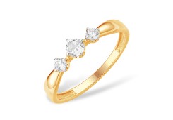 Золотое кольцо с фианитом