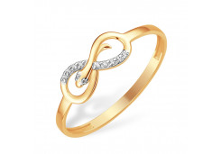 Золотое кольцо с фианитом