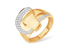 Золотое кольцо с фианитом