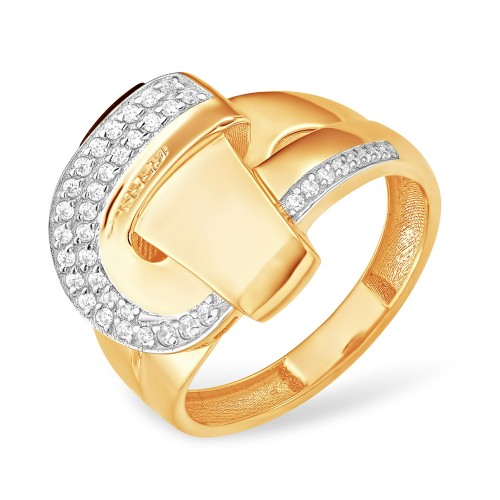 Золотое кольцо с фианитом