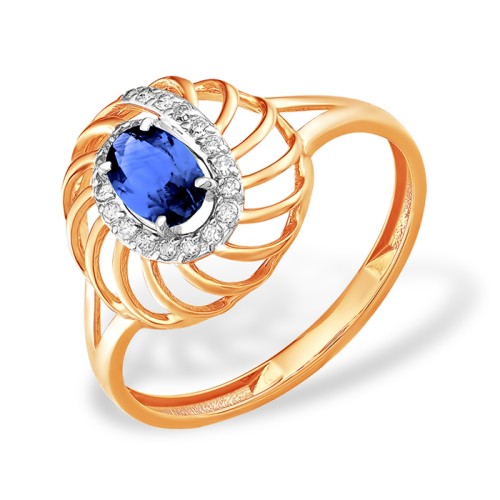 Золотое кольцо с сапфиром