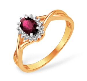 Золотое кольцо с рубином