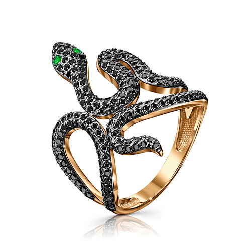 Золотое кольцо с фианитом